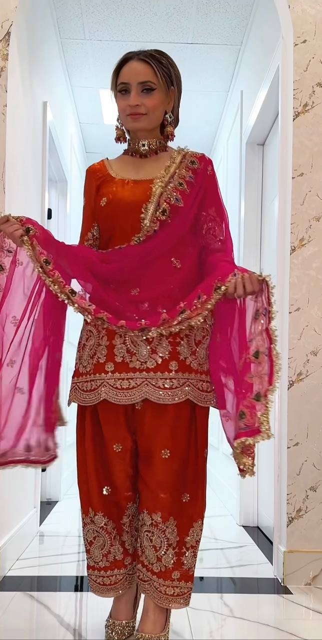 Neo-Classic Sage Couture Salwar Suit